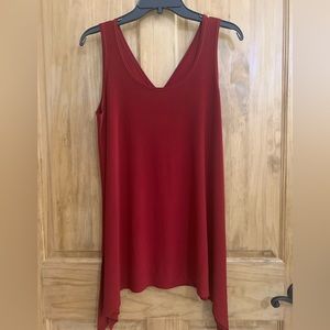 Sympli Tank Size 10 Red w/ Shark Bite Hem